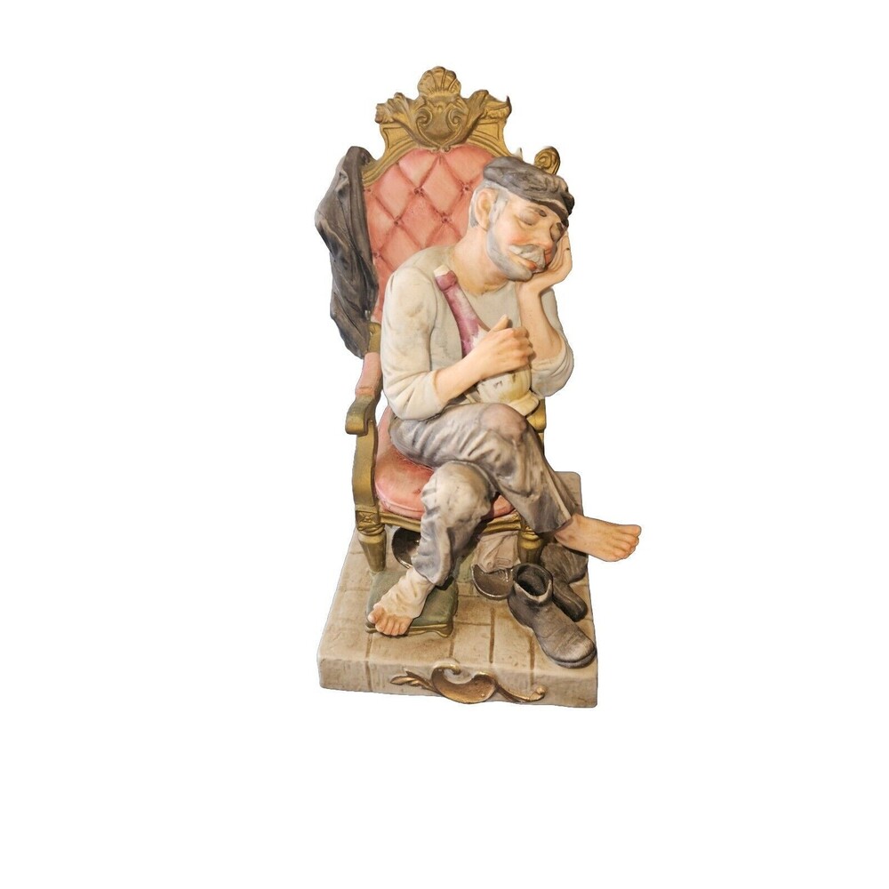RARE Signed Pucci Capodimonte Porcelain Figurine “The Italian Drunk Musician”